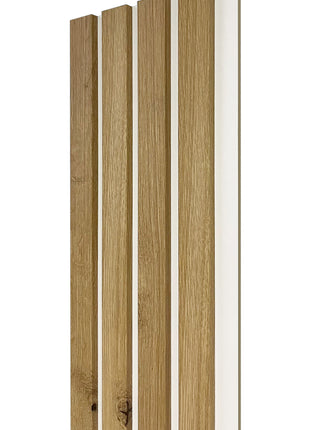 Panel lamelowy LAMDECO Quattro bianco - widok w aranżacji
