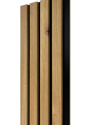 Panel lamelowy LAMDECO Quattro nero - widok w aranżacji